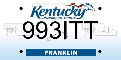 993ITT Kentucky License Plate