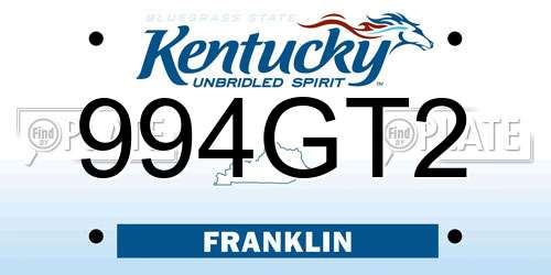 994GT2 Kentucky License Plate