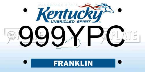 999YPC Kentucky License Plate