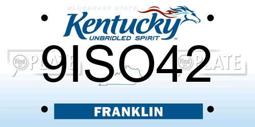 9ISO42 Kentucky License Plate