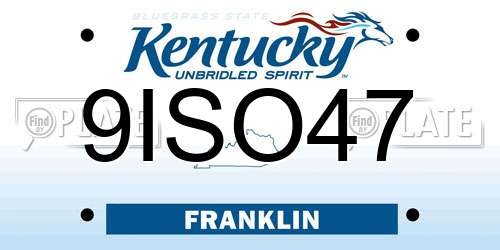 9ISO47 Kentucky License Plate
