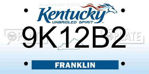 9K12B2 Kentucky License Plate