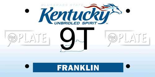 9T Kentucky License Plate