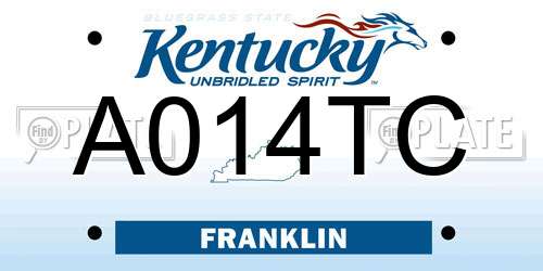 A014TC Kentucky License Plate