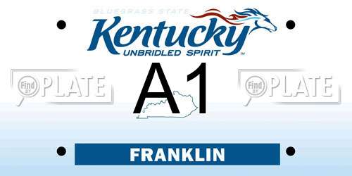 A1 Kentucky License Plate