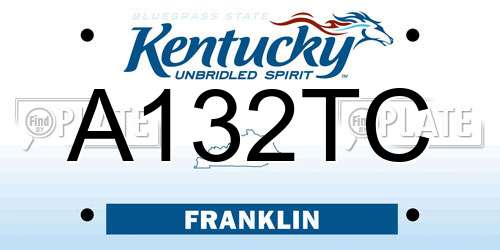 A132TC Kentucky License Plate