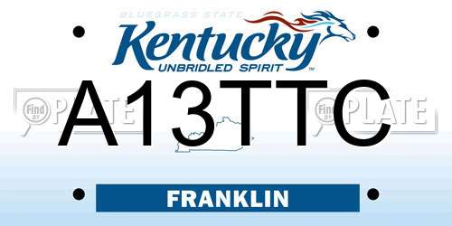 A13TTC Kentucky License Plate