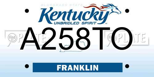 A258TO Kentucky License Plate