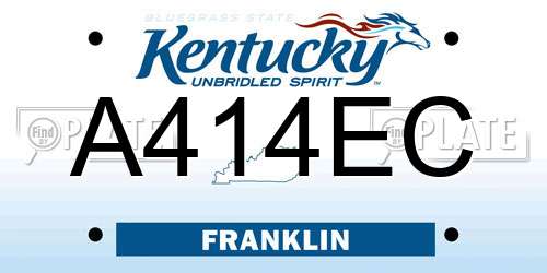 A414EC Kentucky License Plate