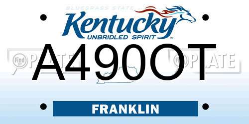A490OT Kentucky License Plate