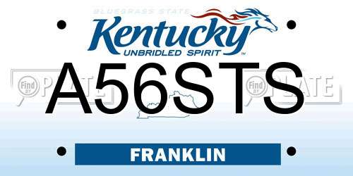 A56STS Kentucky License Plate