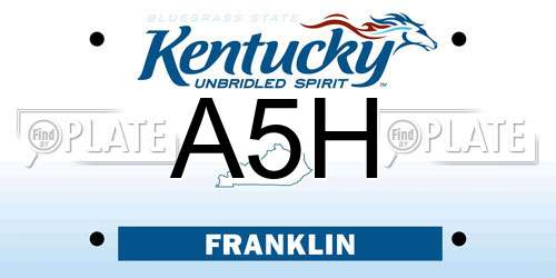 A5H Kentucky License Plate