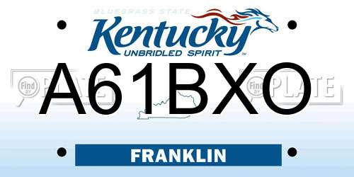 A61BXO Kentucky License Plate