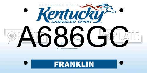 A686GC Kentucky License Plate