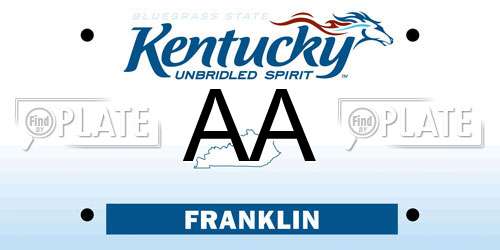AA Kentucky License Plate