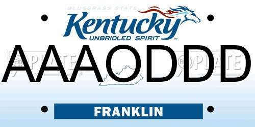 AAAODDD Kentucky License Plate