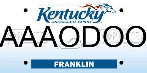 AAAODOO Kentucky License Plate