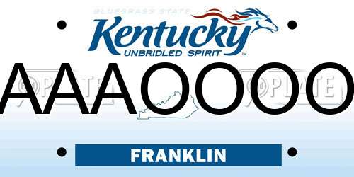 AAAOOOO Kentucky License Plate