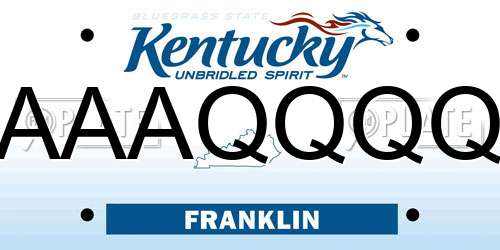 AAAQQQQ Kentucky License Plate