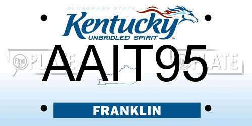 AAIT95 Kentucky License Plate