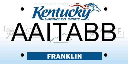 AAITABB Kentucky License Plate