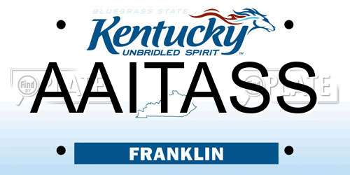 AAITASS Kentucky License Plate