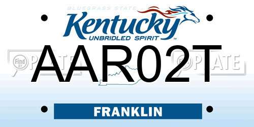 AAR02T Kentucky License Plate