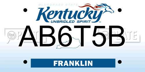 AB6T5B Kentucky License Plate