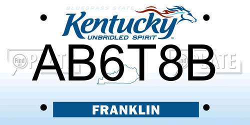 AB6T8B Kentucky License Plate