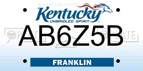 AB6Z5B Kentucky License Plate