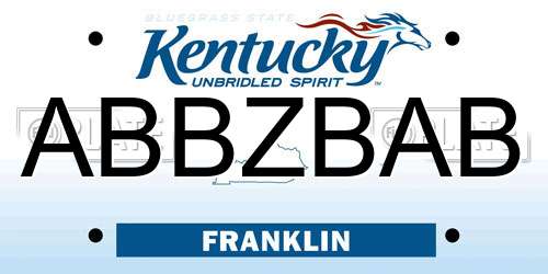 ABBZBAB Kentucky License Plate