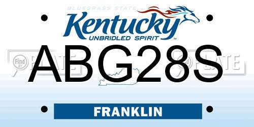 ABG28S Kentucky License Plate