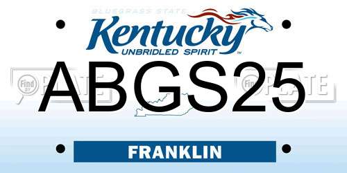 ABGS25 Kentucky License Plate