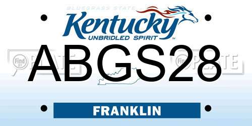 ABGS28 Kentucky License Plate
