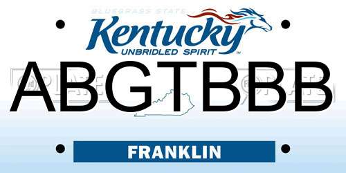 ABGTBBB Kentucky License Plate
