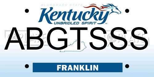 ABGTSSS Kentucky License Plate
