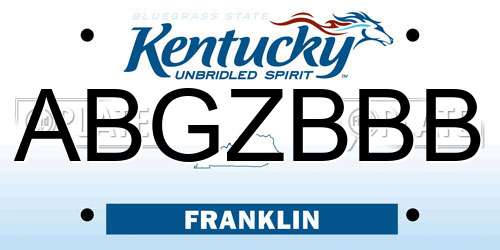 ABGZBBB Kentucky License Plate