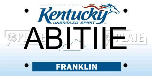 ABITIIE Kentucky License Plate