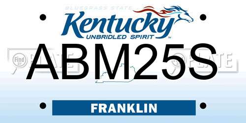 ABM25S Kentucky License Plate