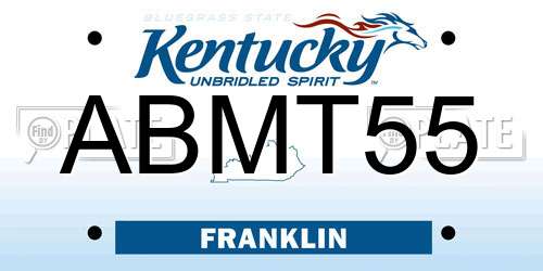 ABMT55 Kentucky License Plate