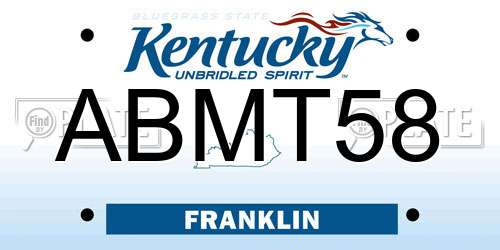 ABMT58 Kentucky License Plate