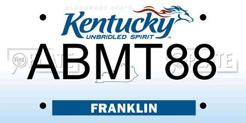 ABMT88 Kentucky License Plate