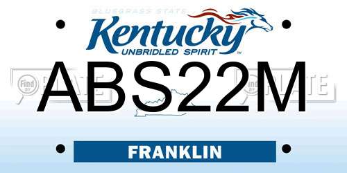 ABS22M Kentucky License Plate