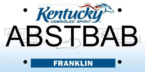 ABSTBAB Kentucky License Plate
