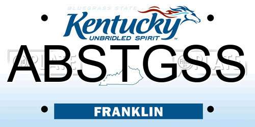 ABSTGSS Kentucky License Plate