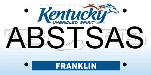 ABSTSAS Kentucky License Plate