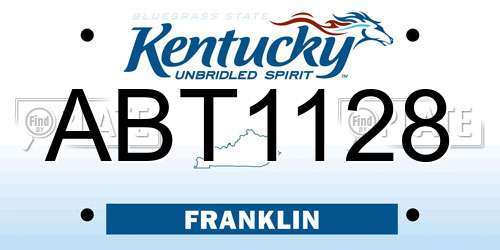 ABT1128 Kentucky License Plate