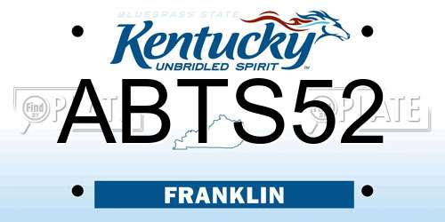 ABTS52 Kentucky License Plate