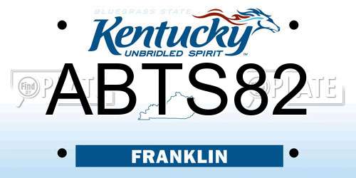 ABTS82 Kentucky License Plate