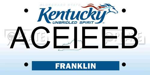 ACEIEEB Kentucky License Plate